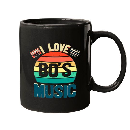 I Love 80s Music Mugs