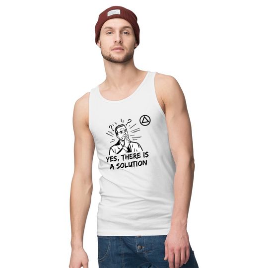 Yes, There is a Solution AA Logo Alcoholics Anonymous Tank Tops