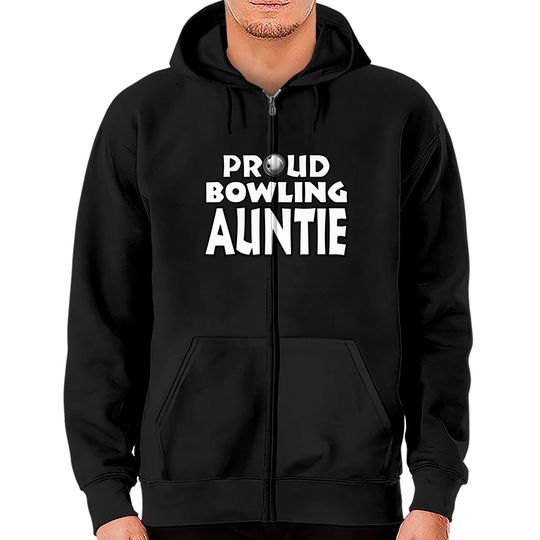 Bowling Aunt Gift for Women Girls - Bowling Aunt - Zip Hoodies