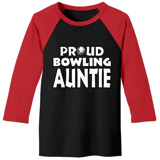 Bowling Aunt Gift for Women Girls - Bowling Aunt - Baseball Tees