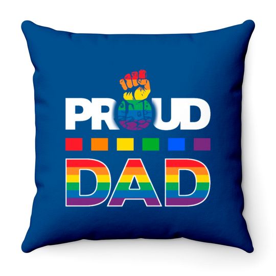LGBT Proud Dad Throw Pillows