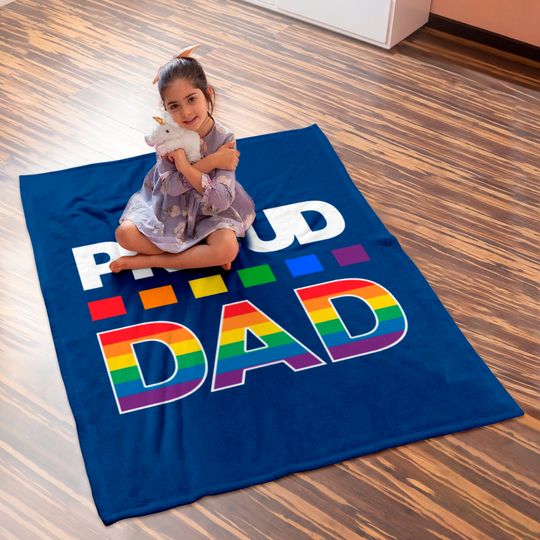 LGBT Proud Dad Baby Blankets
