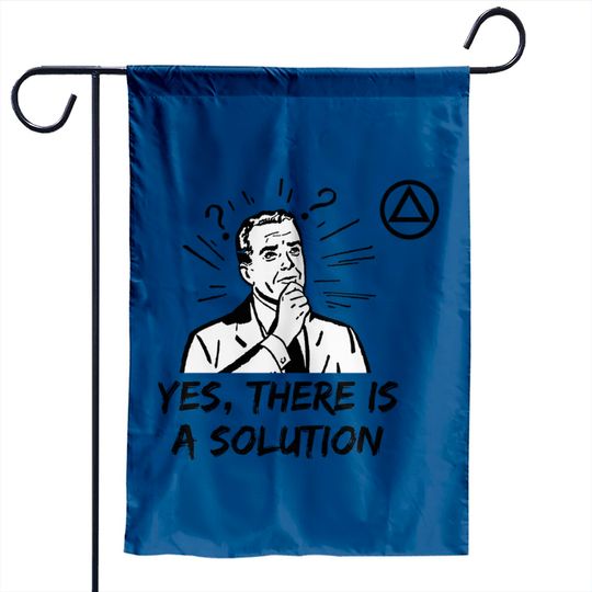 Yes, There is a Solution AA Logo Alcoholics Anonymous Garden Flags