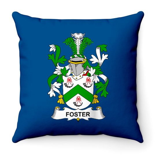 Foster Coat of Arms Family Crest Raglan Throw Pillows
