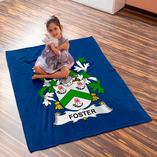 Foster Coat of Arms Family Crest Raglan Baby Blankets