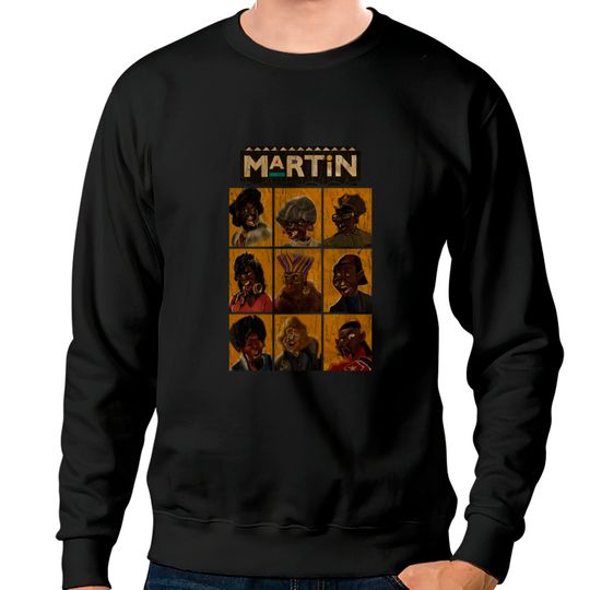 Martin the actor RETRO - Black Tv Shows - Sweatshirts