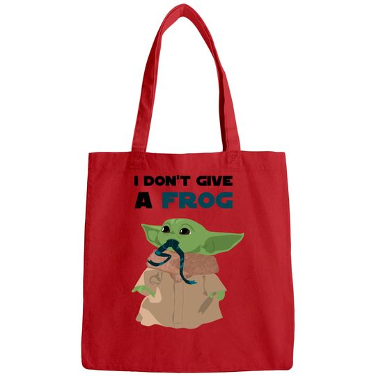 Funny sayings Baby Yoda I don't give a frog Quote Bags