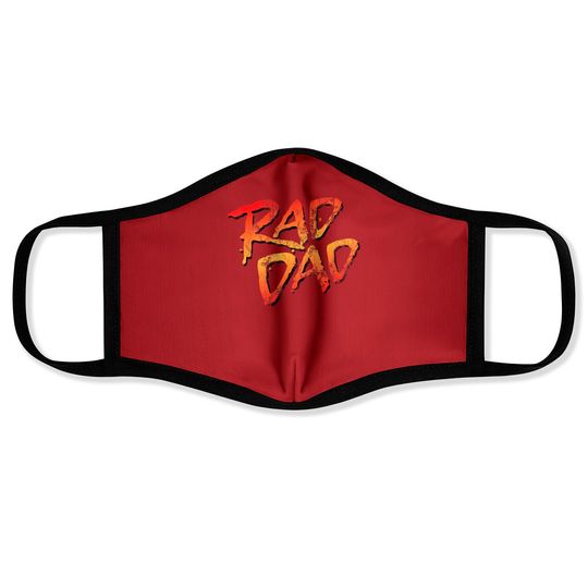 RAD DAD - 80s Nostalgic Gift for Dad, Birthday Father's Day Face Masks