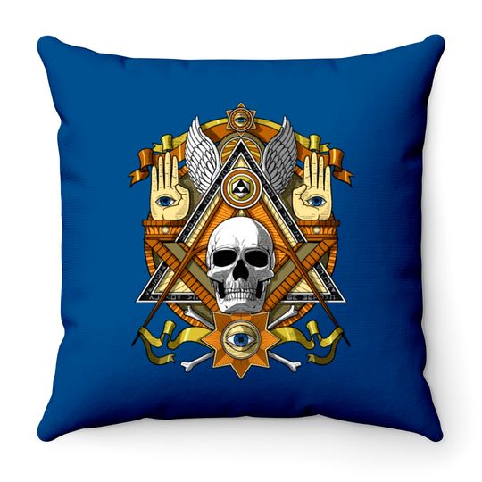 Masonic Skull Throw Pillows
