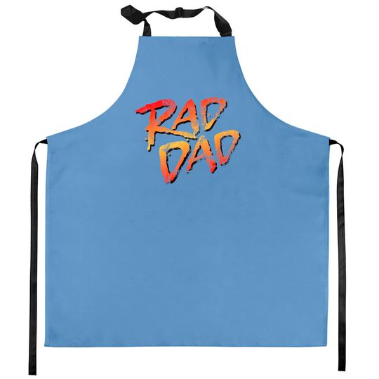 RAD DAD - 80s Nostalgic Gift for Dad, Birthday Father's Day Kitchen Aprons