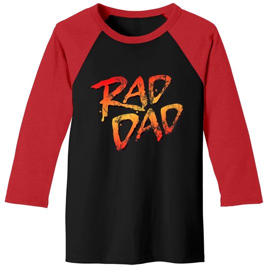 RAD DAD - 80s Nostalgic Gift for Dad, Birthday Father's Day Baseball Tees