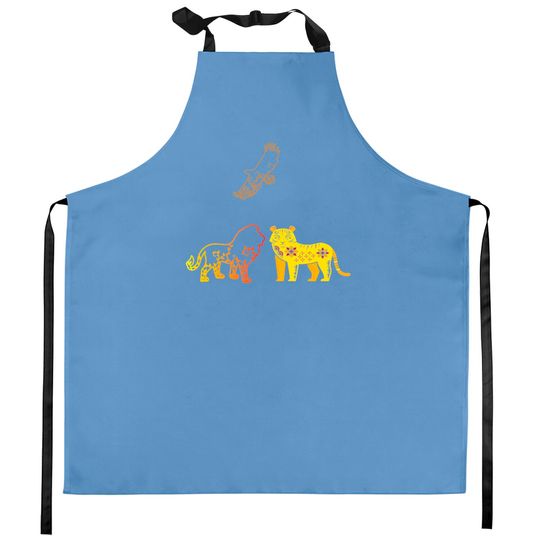 Lions And Tigers Kitchen Aprons