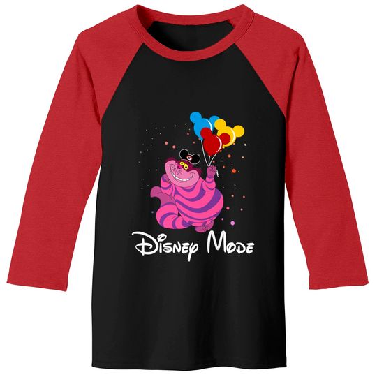 Disney Alice In Wonderland Cheshire Cat Disney Mode Unisex Baseball Tees Birthday Shirt