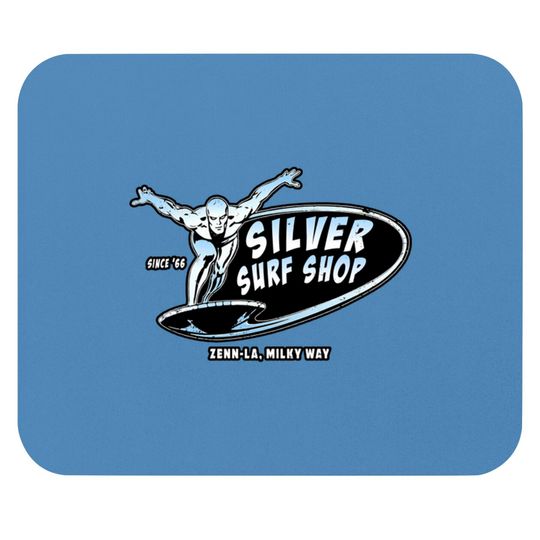 Silver Surf Shop (Black Print) - Silver Surfer - Mouse Pads