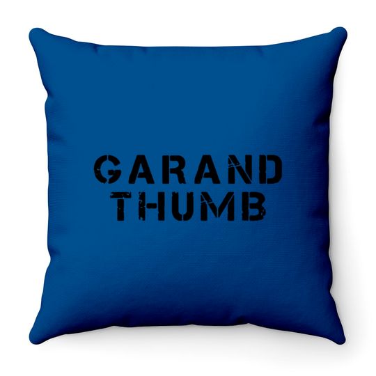 garand thumb Throw Pillows