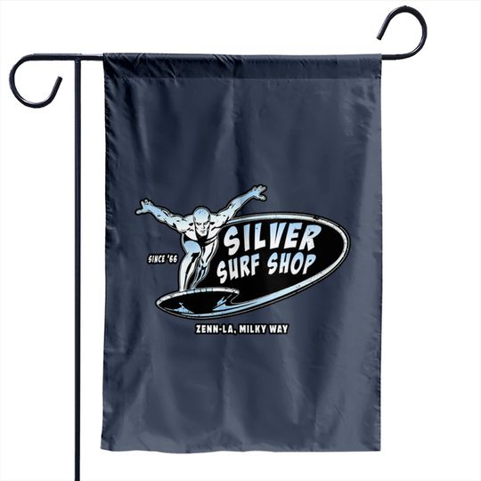 Silver Surf Shop (Black Print) - Silver Surfer - Garden Flags