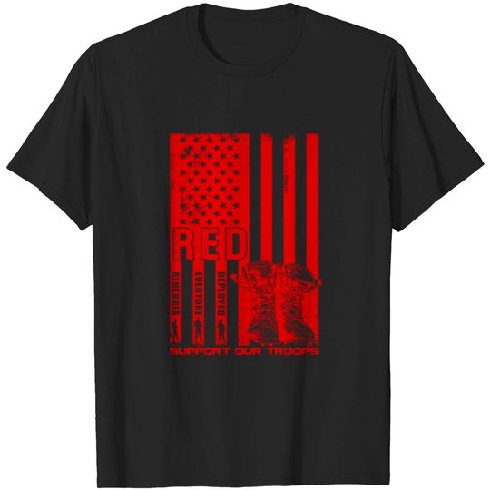 Remember Everyone Deployed - Red Friday Military T-Shirts