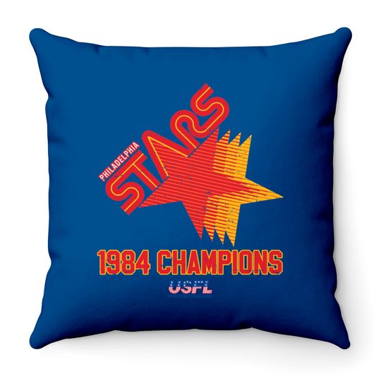 Distressed Philadelphia Stars 1984 Champions - Philadelphia Stars - Throw Pillows