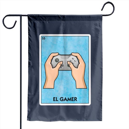 El Gamer Mexican Loteria Bingo - Funny Video Game Player Playing - El Gamer - Garden Flags