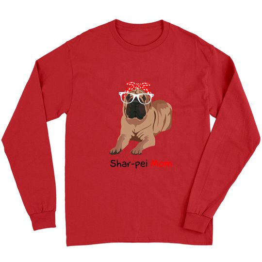 Shar-Pei Mom Bandana Womens Shar-Pei Dog - Shar Pei Mom - Long Sleeves