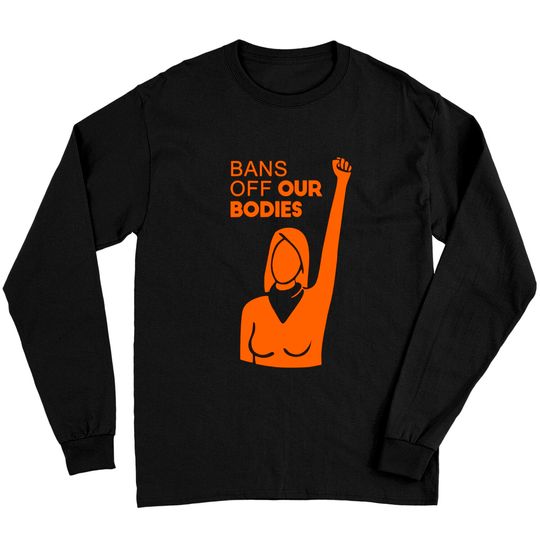 Womens Bans Off Our Bodies V-Neck Long Sleeves