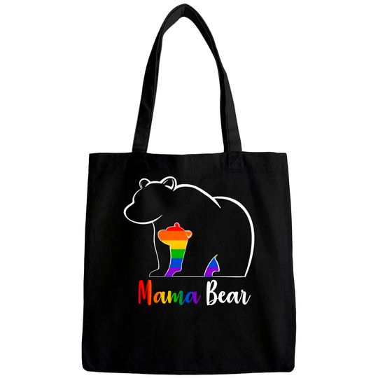 LGBT Mama Bear Gay Pride Equal Rights Rainbow Mom Love Hug Bags
