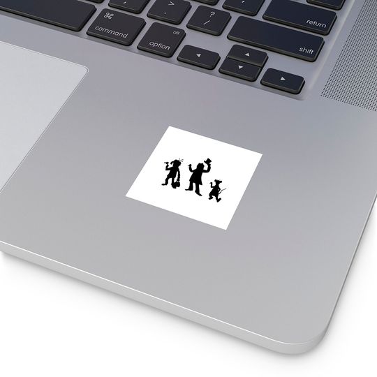 Hitchhiking Ghosts - Black silhouette - Haunted Mansion - Stickers