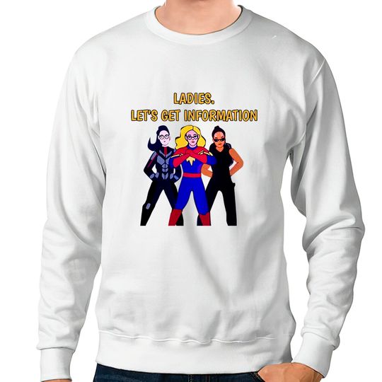 Ladies Lets Get Information Ms Marvel Sweatshirts