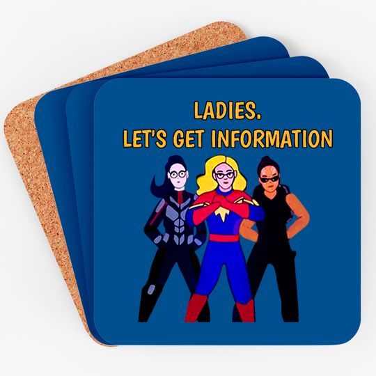 Ladies Lets Get Information Ms Marvel Coasters