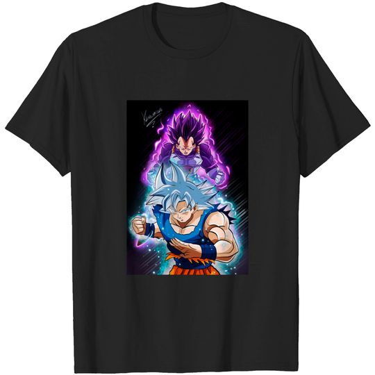 Goku ultra in stinto e vegeta ultra ego - Dragon Ball - T-Shirt