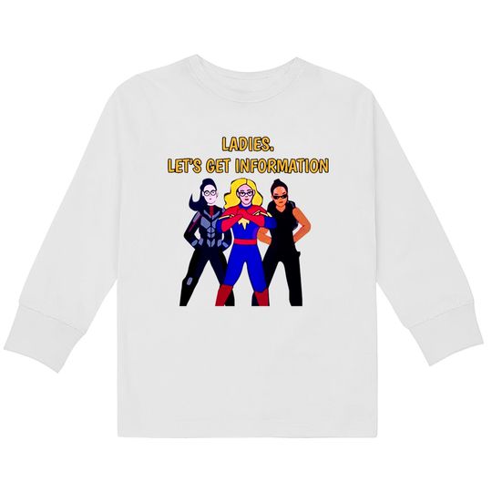 Ladies Lets Get Information Ms Marvel  Kids Long Sleeve T-Shirts