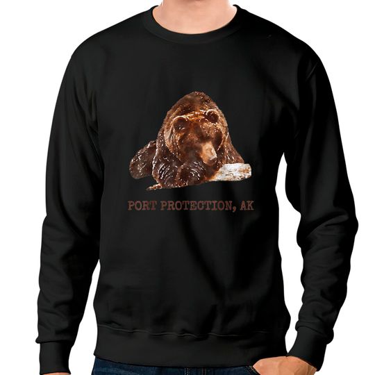 Port Protection Brown Grizzly Bear In Snow Alaska Pacific NW Sweatshirts Hoodies
