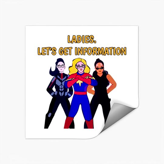Ladies Lets Get Information Ms Marvel Stickers
