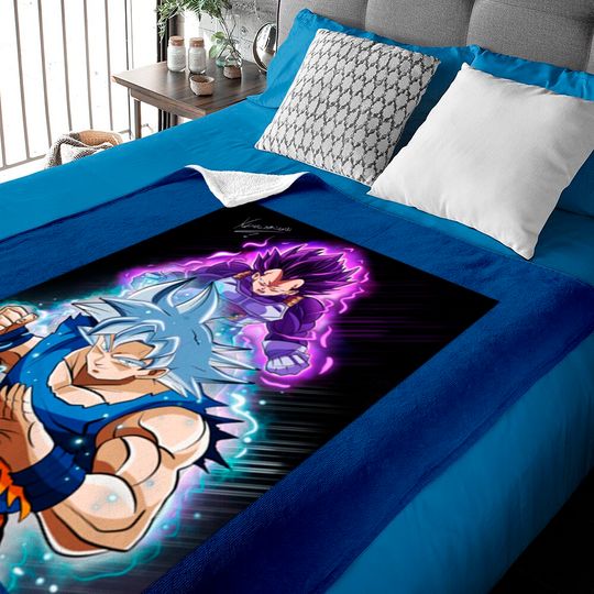 Goku ultra in stinto e vegeta ultra ego - Dragon Ball - Baby Blankets