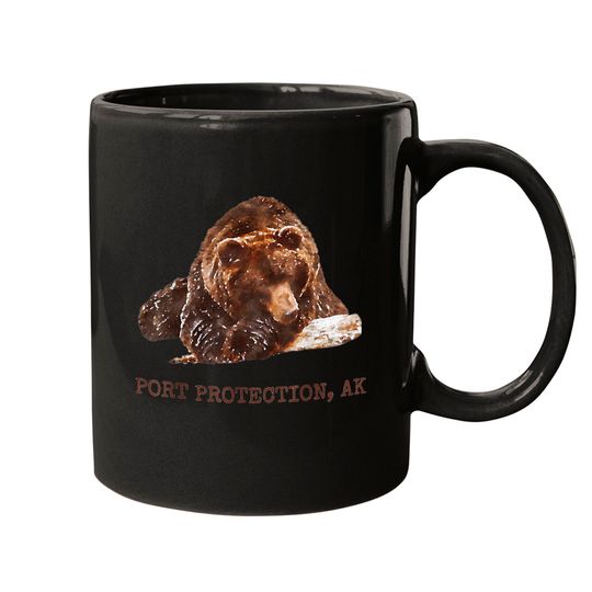 Port Protection Brown Grizzly Bear In Snow Alaska Pacific NW Mugs Hoodies