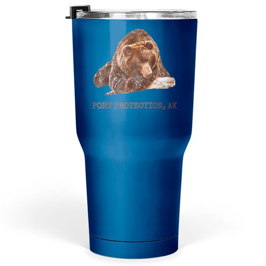 Port Protection Brown Grizzly Bear In Snow Alaska Pacific NW Tumblers 30 oz Hoodies