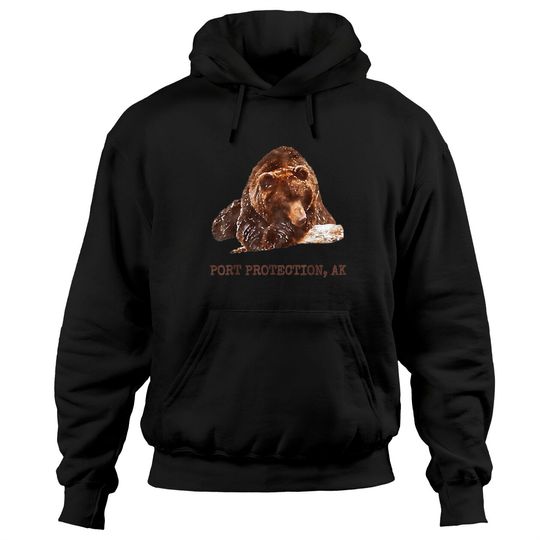 Port Protection Brown Grizzly Bear In Snow Alaska Pacific NW Hoodies Hoodies