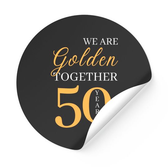 50th Golden Marriage Anniversary Stickers