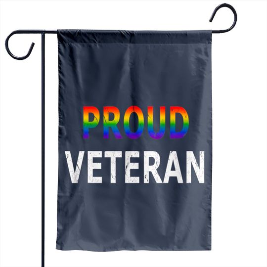 Distressed Gay Pride T LGBT Veteran Parade Garden Flags