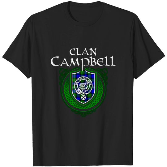 Campbell Surname Scottish Clan Tartan Crest Badge T-shirt