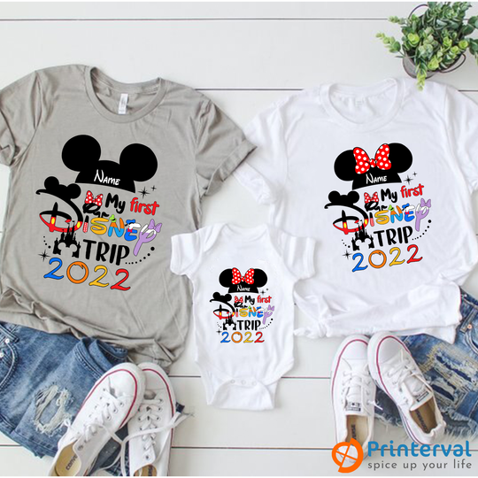 My 1st Disney Trip Mickey Minnie Matching T-Shirt