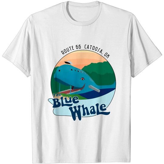 Blue Whale of Catoosa-Retro - Route66 - T-Shirt