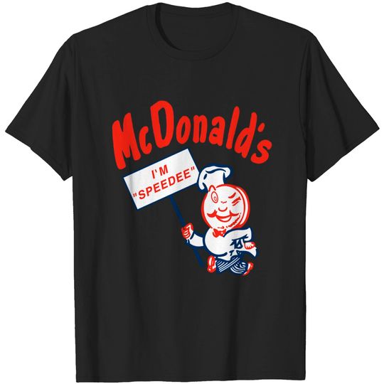 McDonald's original mascot. Speedee - Mcdonalds Speedee - T-Shirt