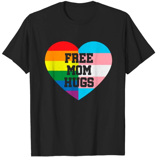 Free Mom Hugs Shirt, Mom Hugs Shirt, Proud Mom Shirt, Lgbt Mom Shirt, Lgbtq+ Mom Shirt, Cool Proud Mom Shirt, Rainbow Mom Shirt, Pride Shirt