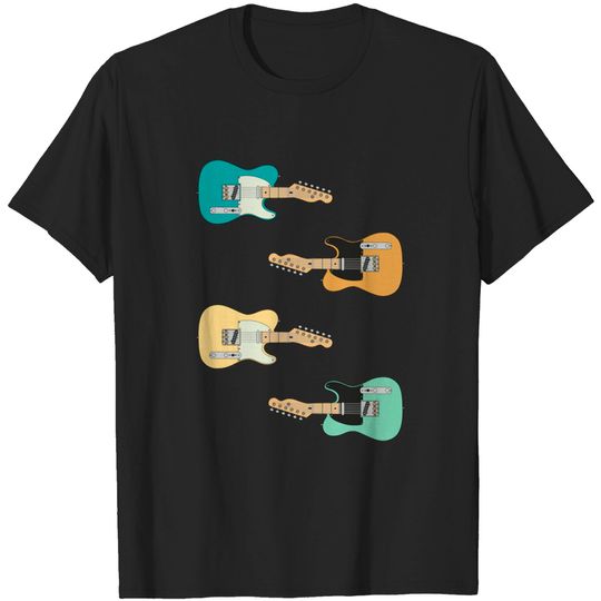 Three Frets T-Style Maple Electric Guitar Pack - Guitar Sticker Pack - T-Shirt
