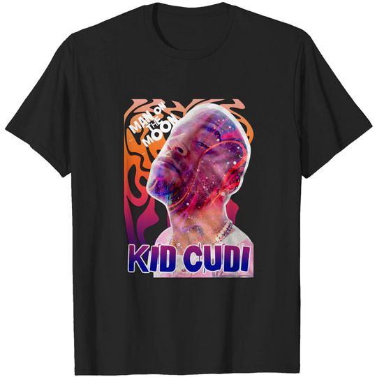 Kid Cudi Man On The Moon Abstract Style T-Shirt
