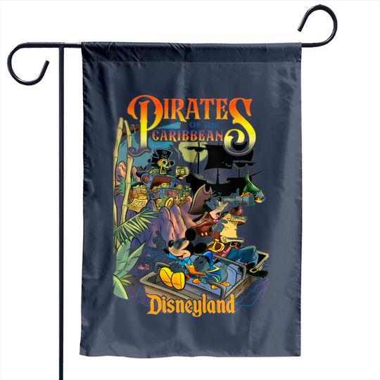 Vintage Pirates Of The Caribbean Garden Flags