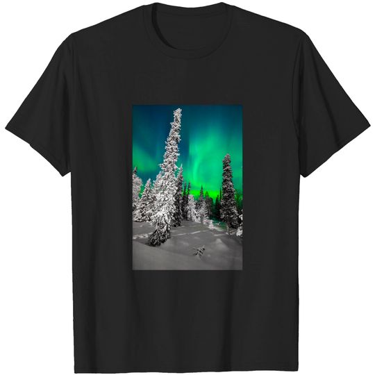 Northern Lights, Aurora Borealis Arctic Winter Alaska Classic T-Shirt