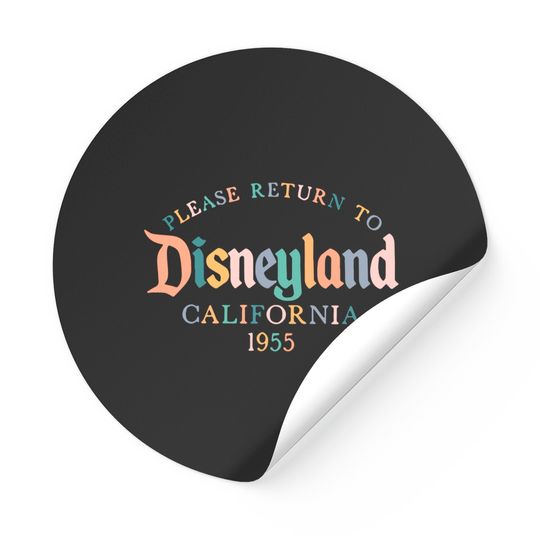 Please Return to disneyland Stickers, Disneyland Stickers, Disney vacation Stickers, Epcot Stickers, California Adventure Stickers