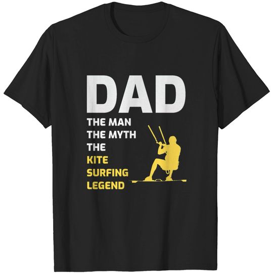 Kitesurfing Dad Kite Kiteboard Fathers Day Gift T-shirt